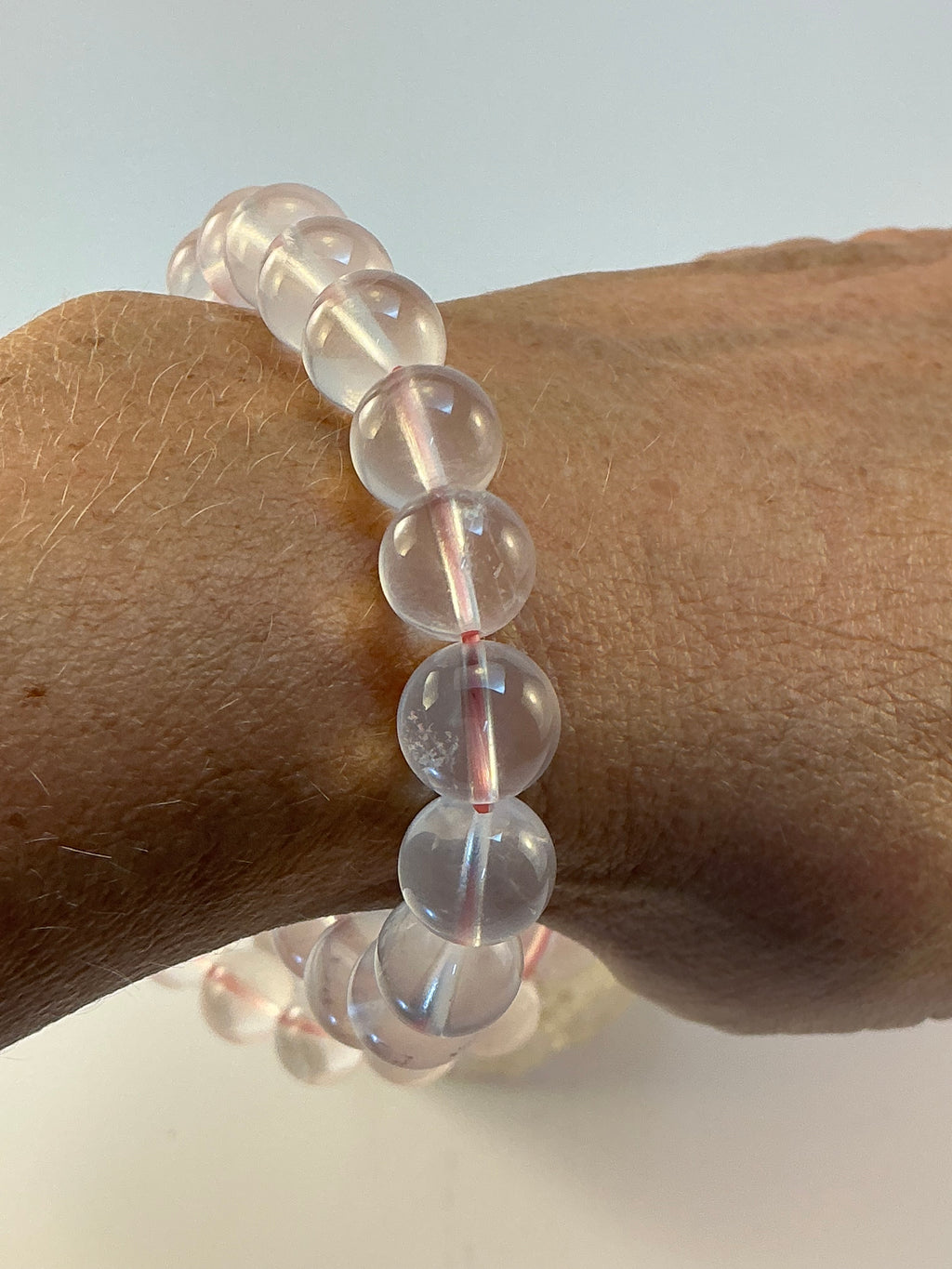 Rose Quartz Gemstone Beaded Bracelet/ High Quality Rose Quartz Jewelry