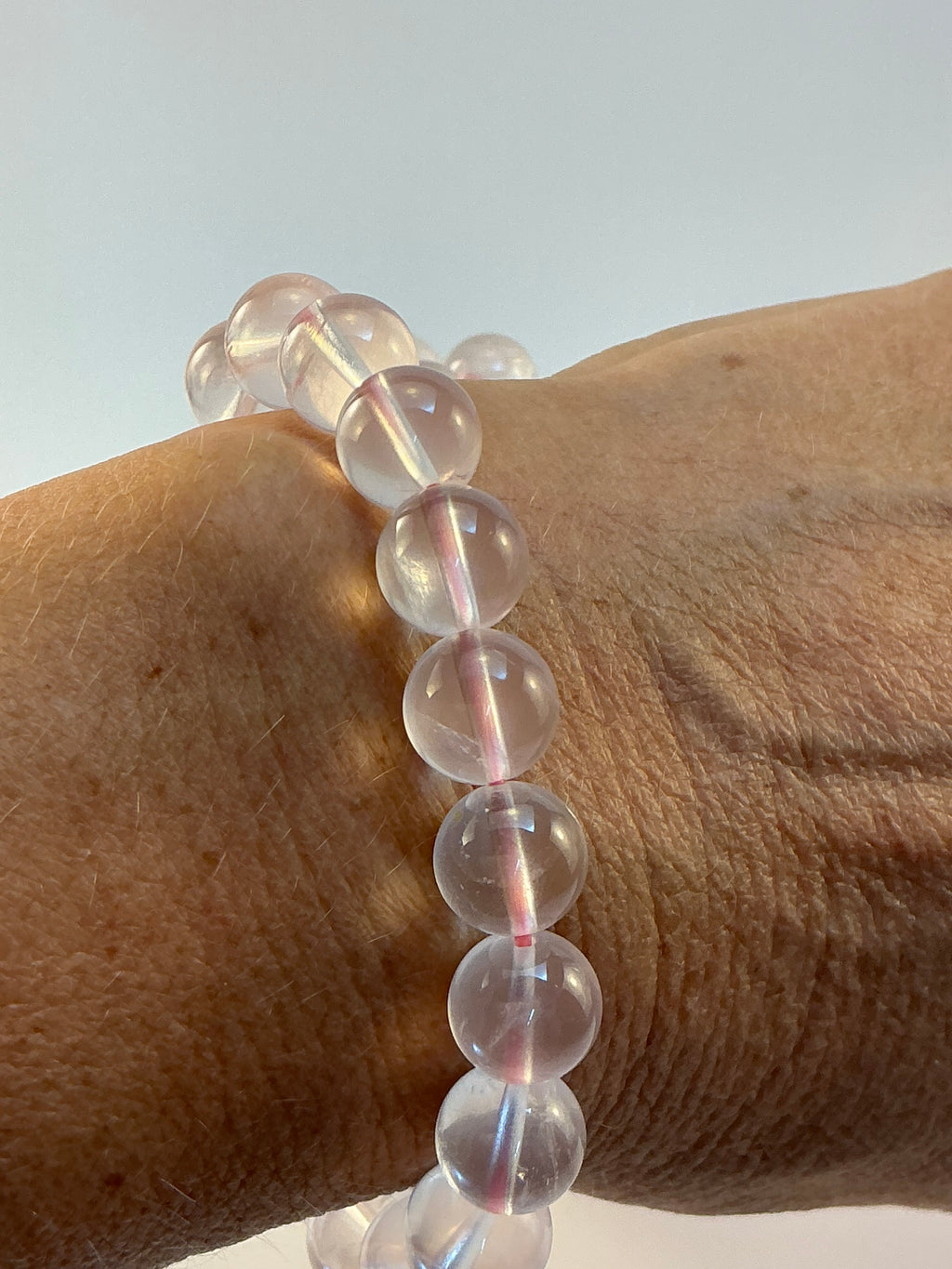 Rose Quartz Gemstone Beaded Bracelet/ High Quality Rose Quartz Jewelry