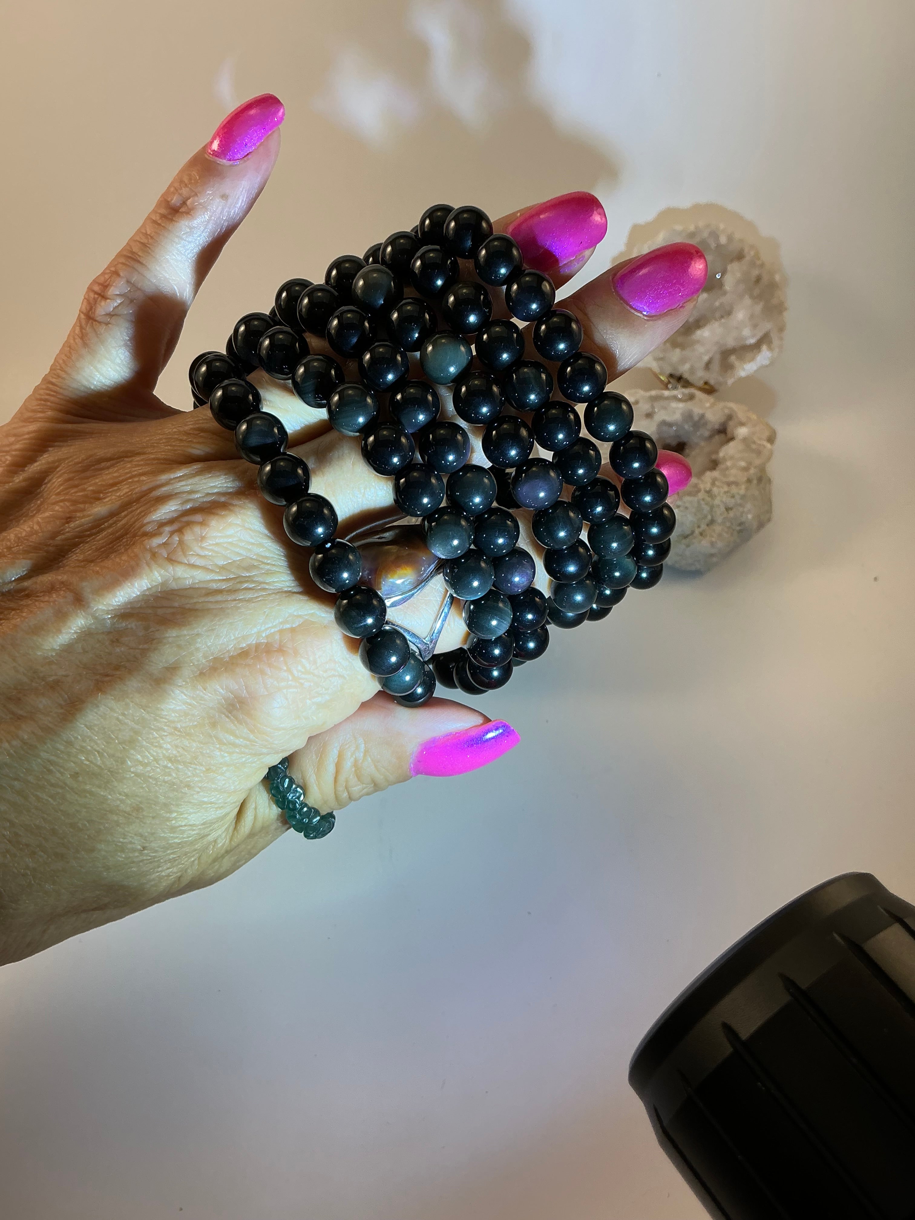Rainbow Obsidian Beaded Bracelet/ Rainbow Obsidian Jewelry