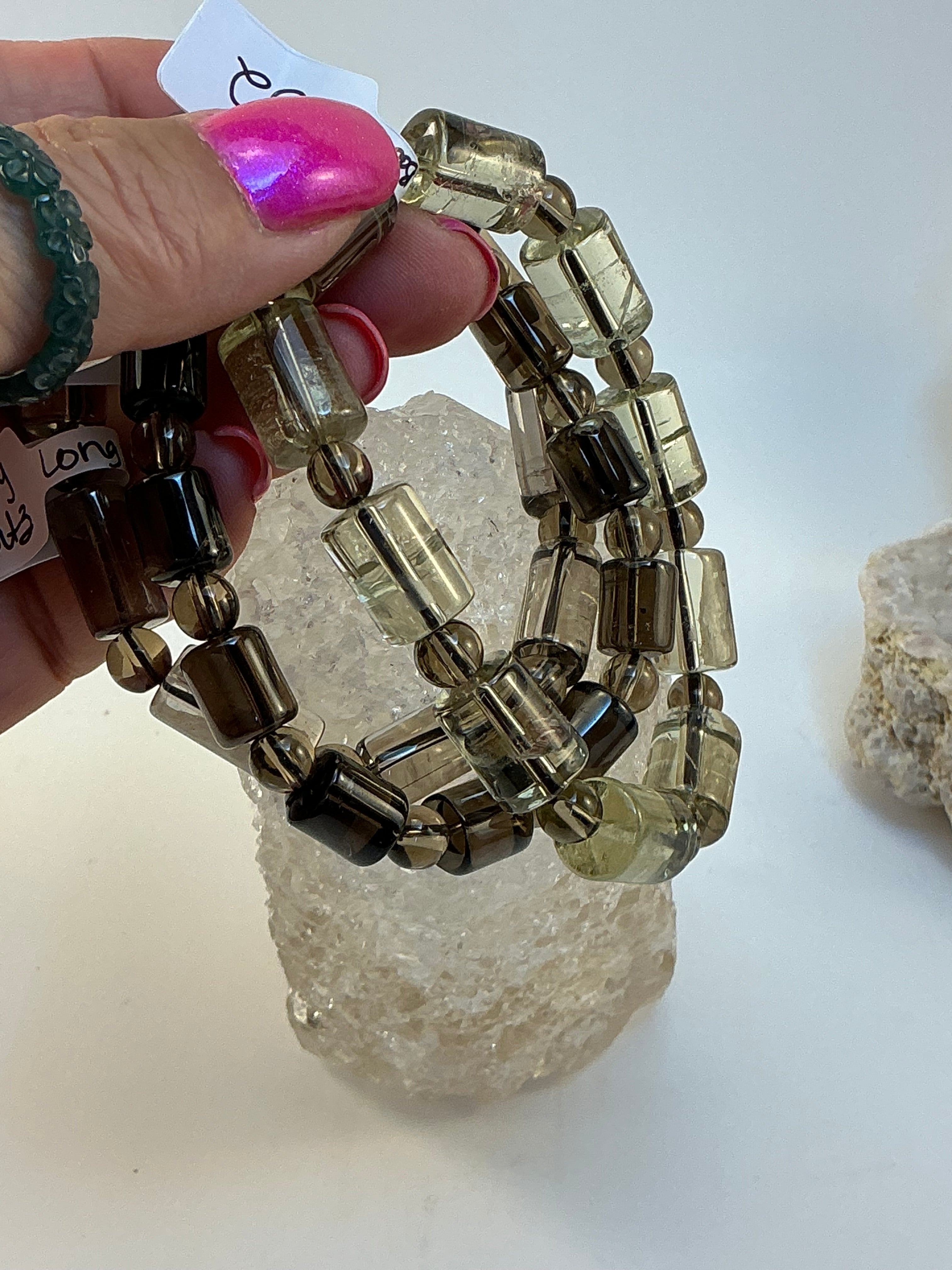 Smokey Quartz Gemstone Bracelet/ Smoky Quartz Gemstone Jewelry