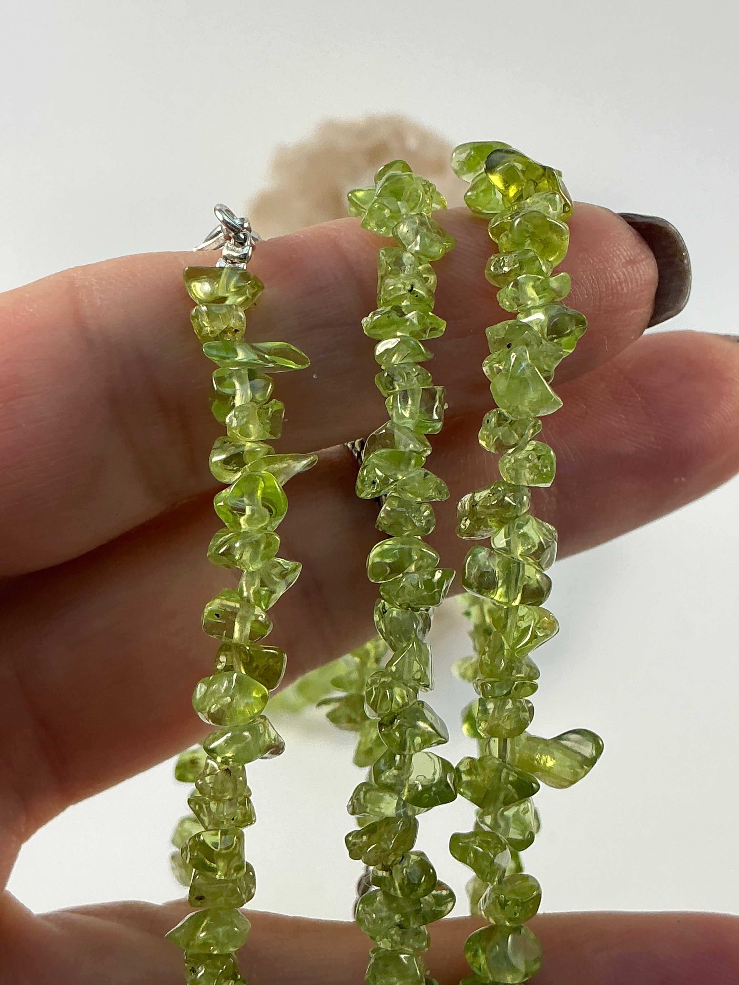 Peridot Gemstone Chip Bracelet