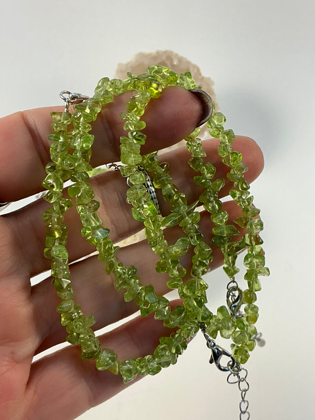 Peridot Gemstone Chip Bracelet