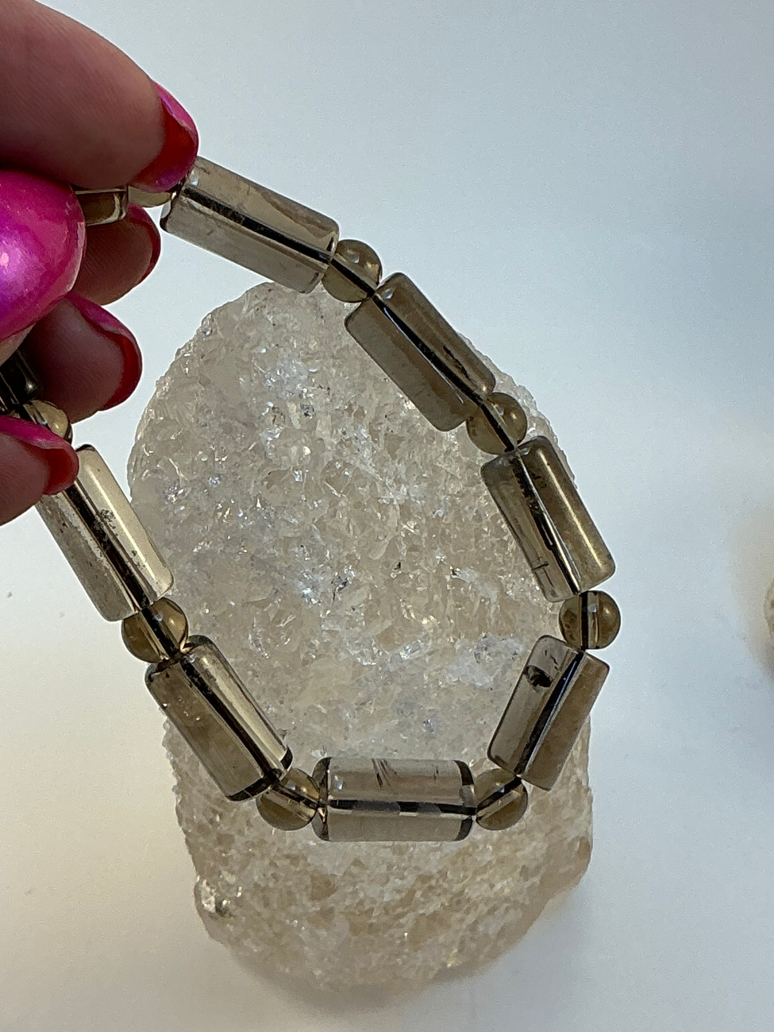 Smokey Quartz Gemstone Bracelet/ Smoky Quartz Gemstone Jewelry
