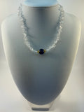 Clear Quartz with Kyanite Gemstone Choker Necklace