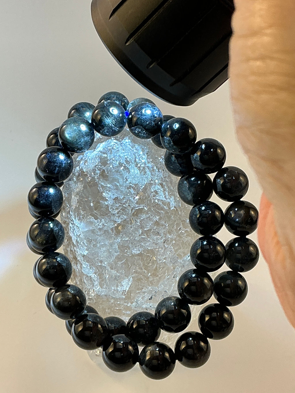 Devil Aquamarine 10mm Bracelet – Stone of Clarity & Strength – 7.5 Inch