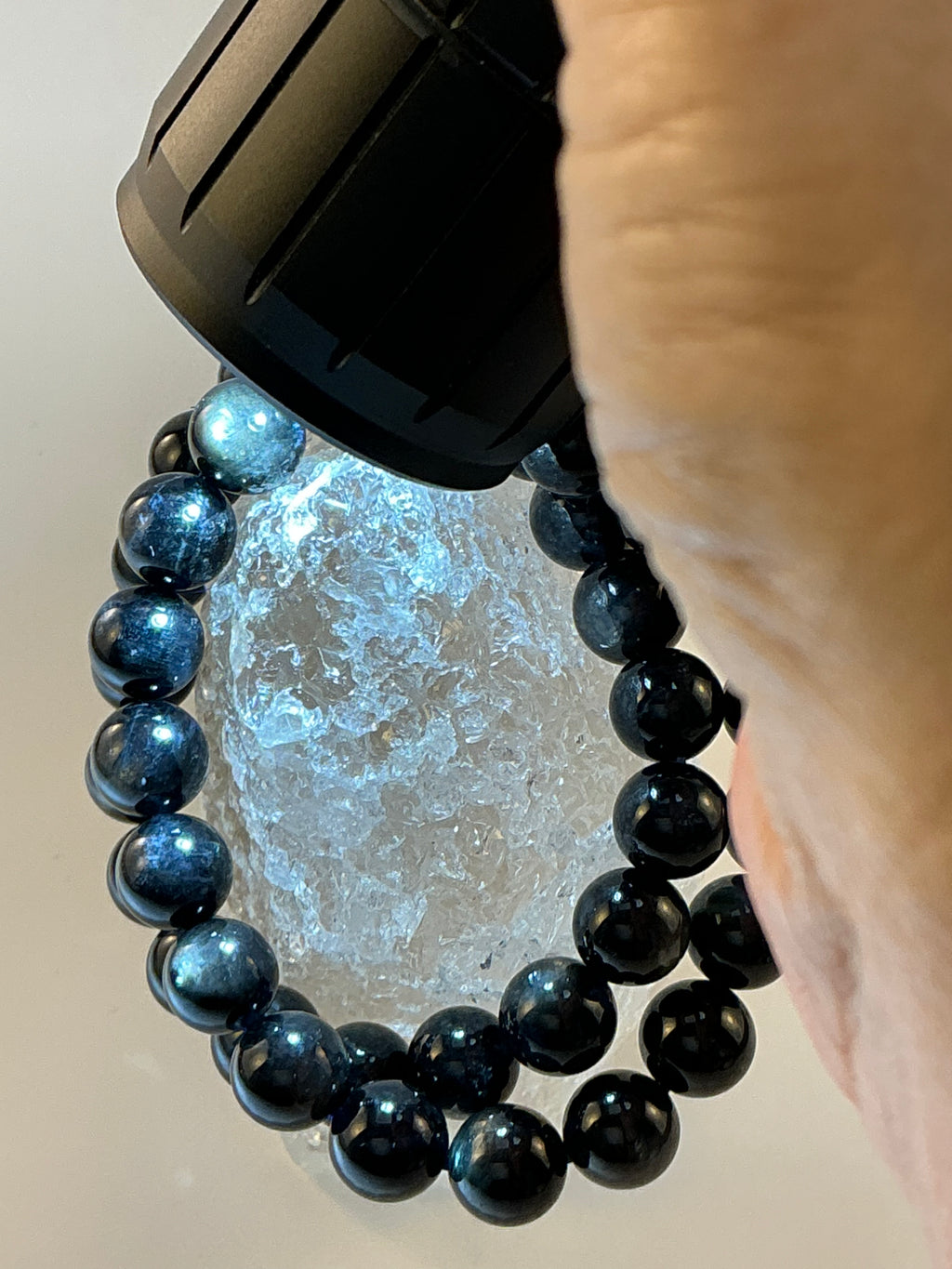 Devil Aquamarine 10mm Bracelet – Stone of Clarity & Strength – 7.5 Inch
