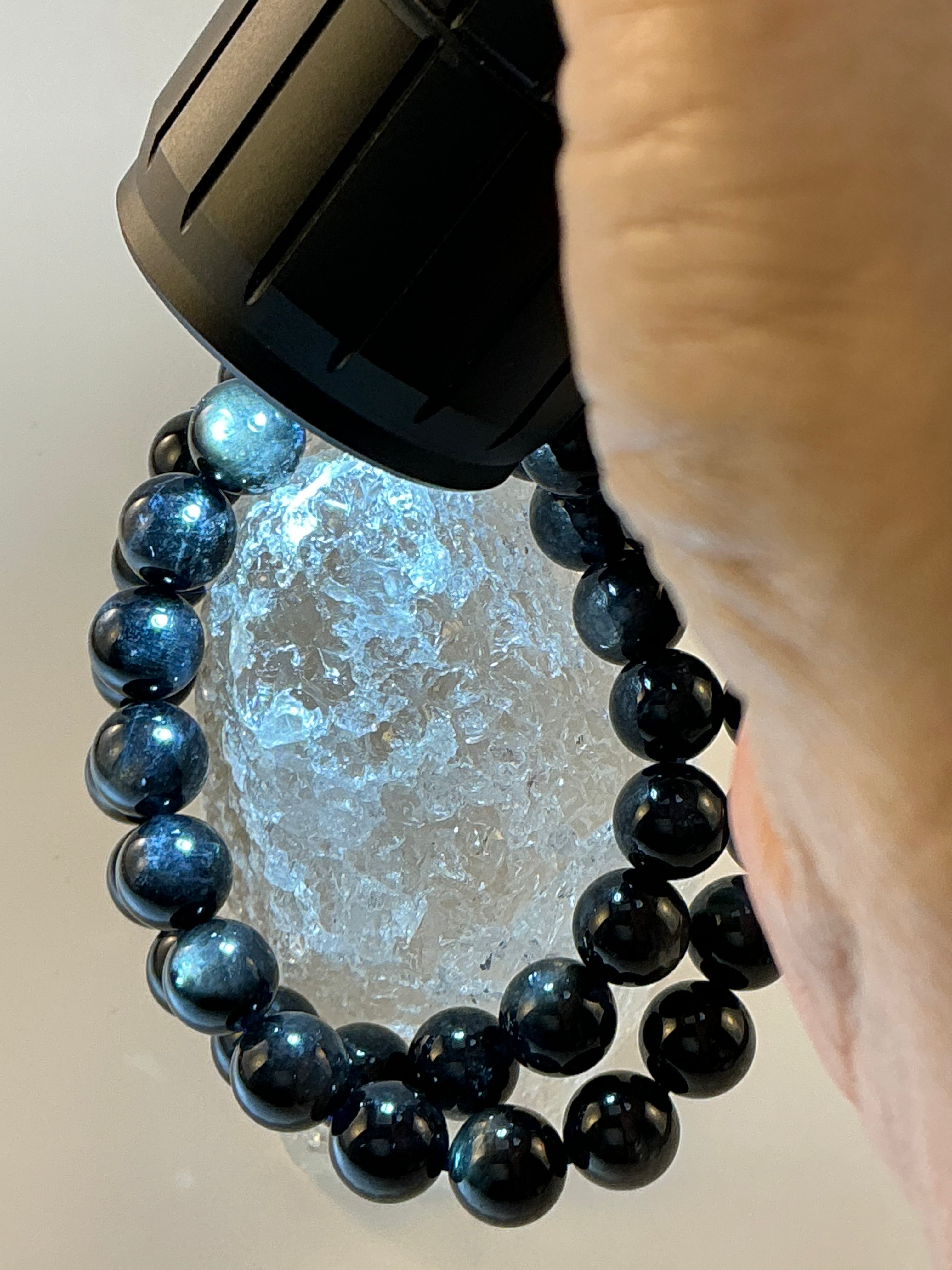 Devil Aquamarine 10mm Bracelet – Stone of Clarity & Strength – 7.5 Inch