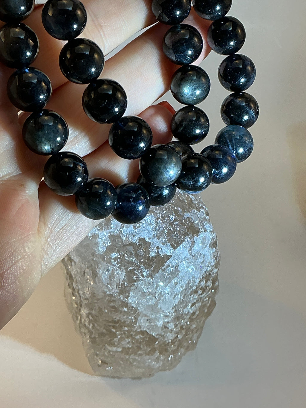 Devil Aquamarine 10mm Bracelet – Stone of Clarity & Strength – 7.5 Inch