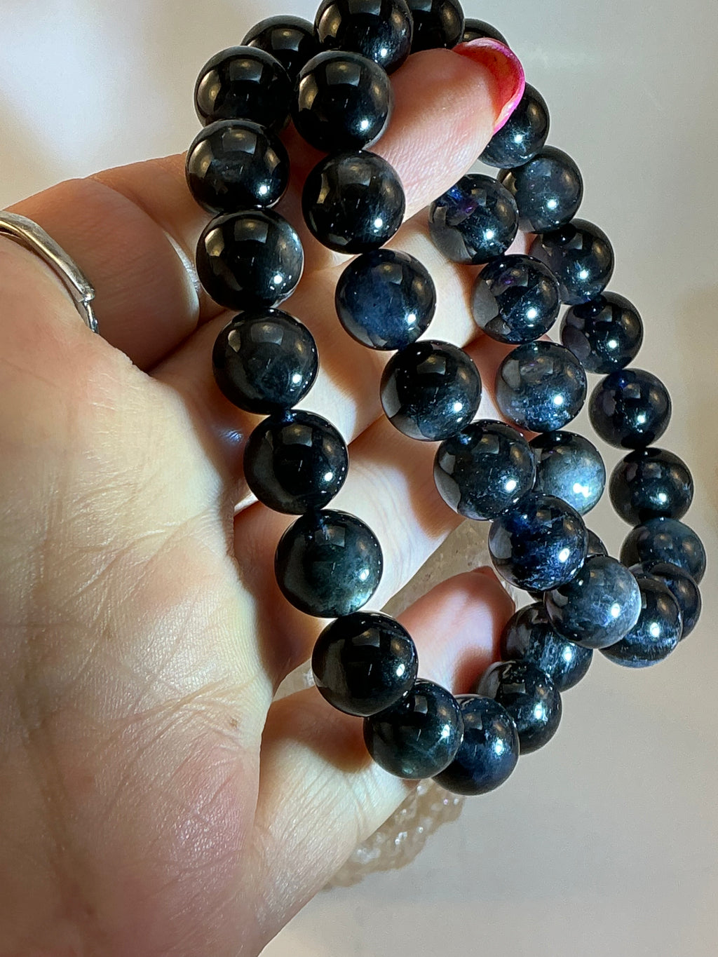 Devil Aquamarine 10mm Bracelet – Stone of Clarity & Strength – 7.5 Inch