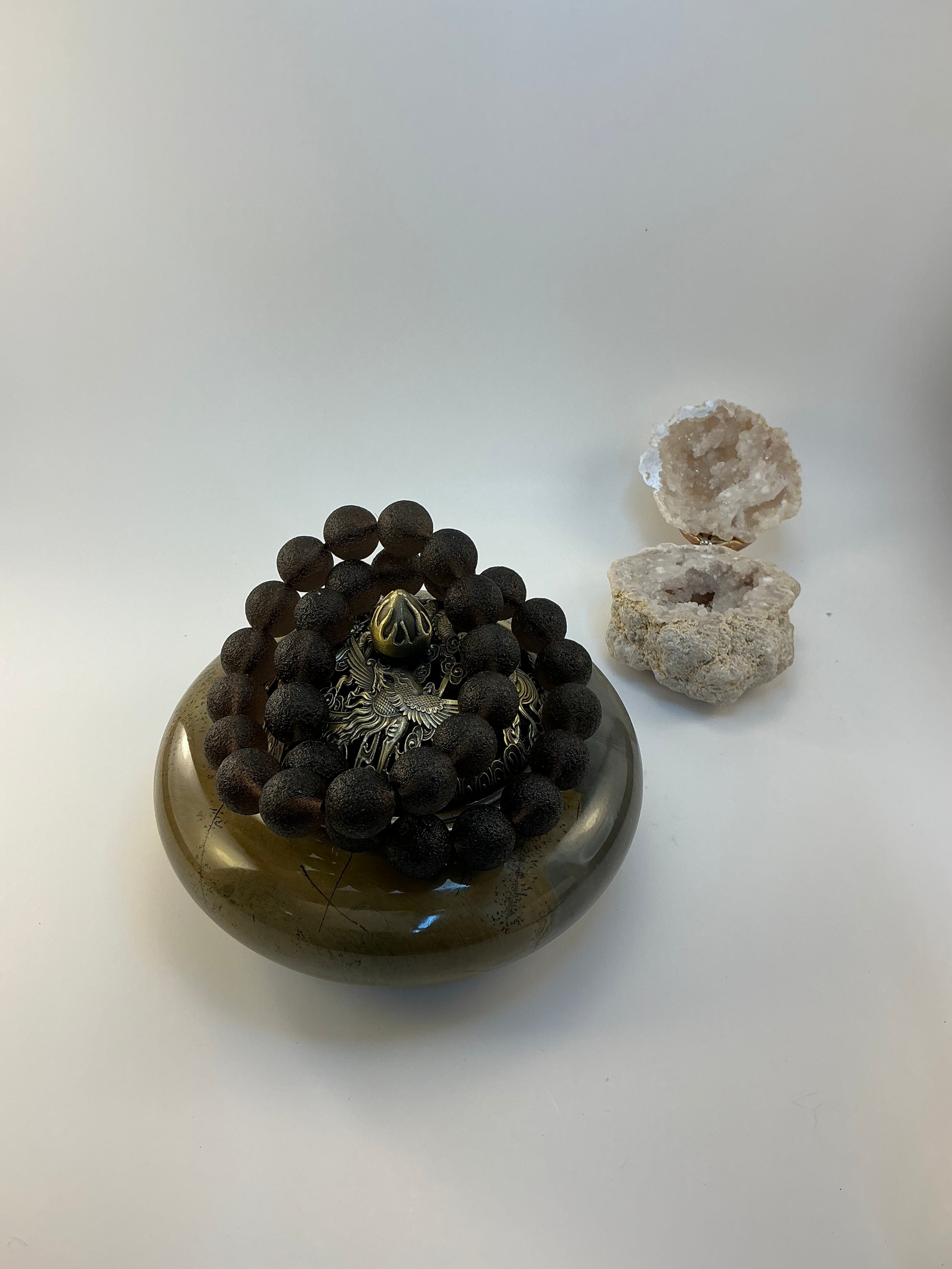 Tektite Cintamani Stone Beaded Bracelet – Rare Meteorite Gemstone Jewelry Rare Cintamani Stone Tektite Bracelet – Natural Cosmic Beaded Jewelry