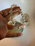 High-Quality Silver Rutile 9.5–9.8mm Beaded Bracelet – Natural Gemstone Jewelry
