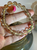 High-Quality Venus Golden Rutile in Quartz Bracelet – 9–9.5mm Beads – 7” Venus Golden Rutile in Quartz Bracelet – Love & Energy Stone