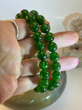 High-Quality Diopside Beaded Bracelet – 10mm Natural Gemstone – 7.75 Inch Wrist - Rich Green Natural Stone
