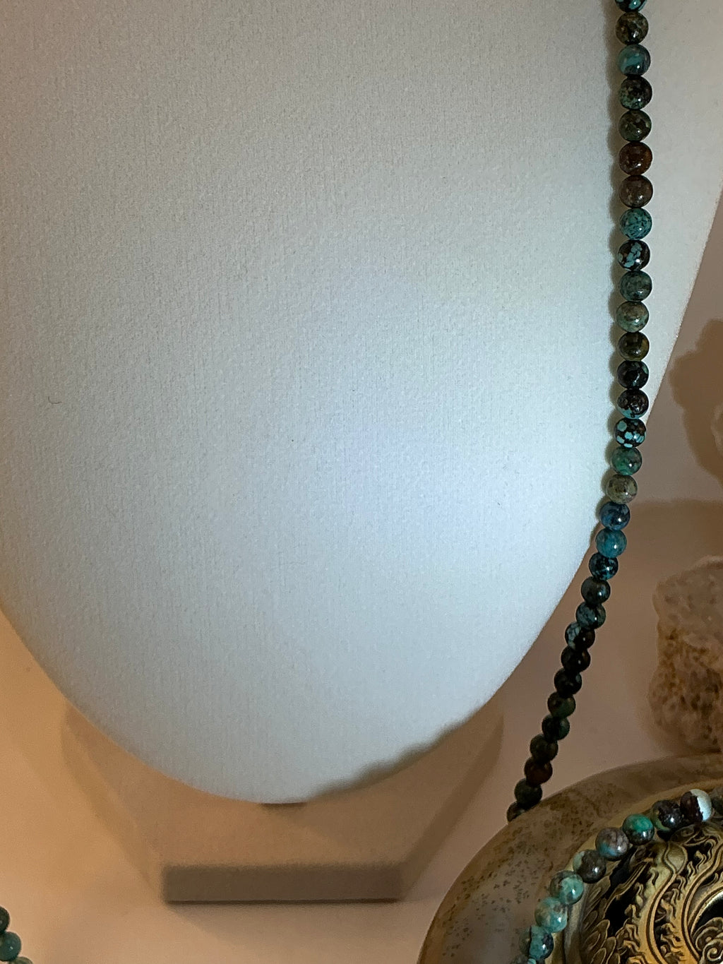High-Quality Turquoise Beaded Necklace and Bracelet Set – 4.8mm Natural Stones - Turquoise Bead Jewelry Set