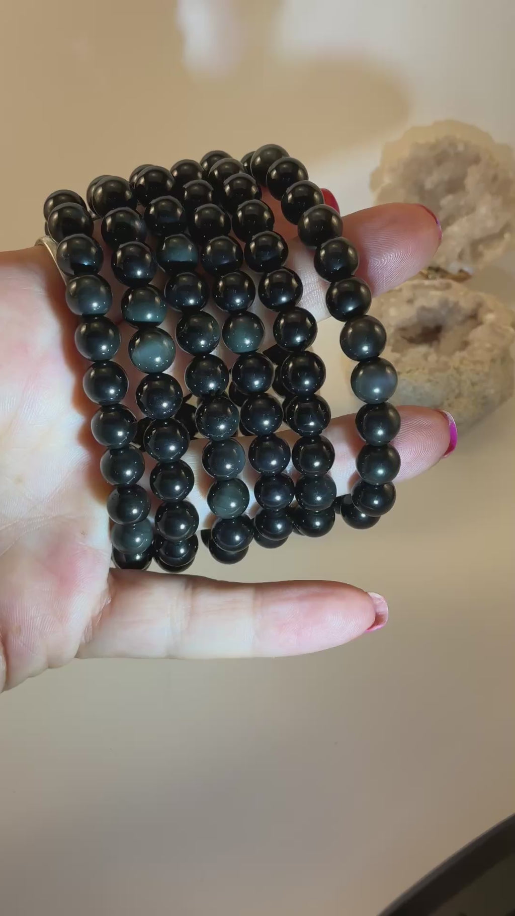 Rainbow Obsidian Beaded Bracelet/ Rainbow Obsidian Jewelry
