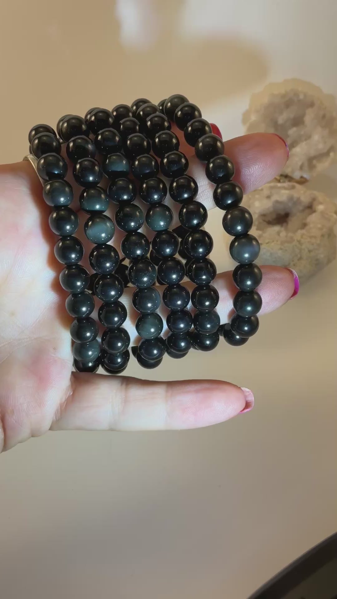 Rainbow Obsidian Beaded Bracelet/ Rainbow Obsidian Jewelry