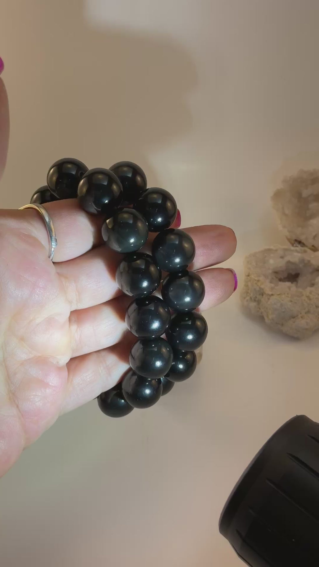 Rainbow Obsidian 15mm Beaded Bracelet/ Men’s Rainbow Obsidian Beaded Bracelet