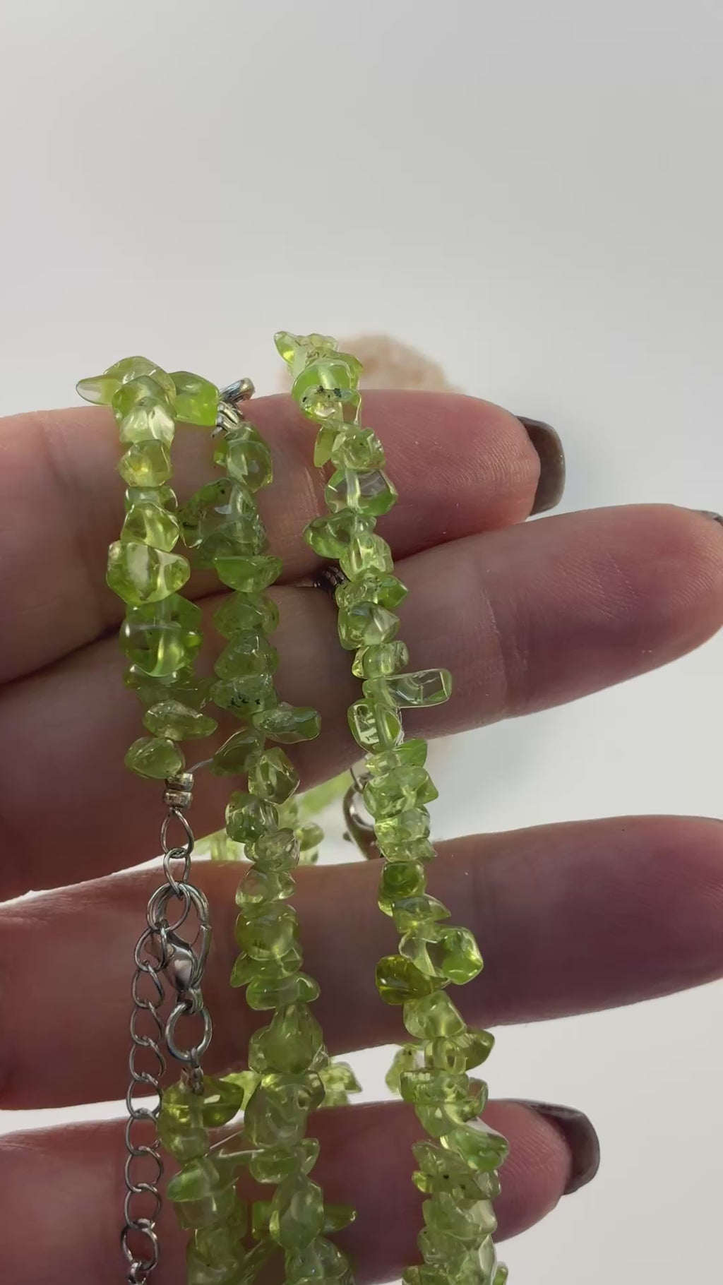 Peridot Gemstone Chip Bracelet