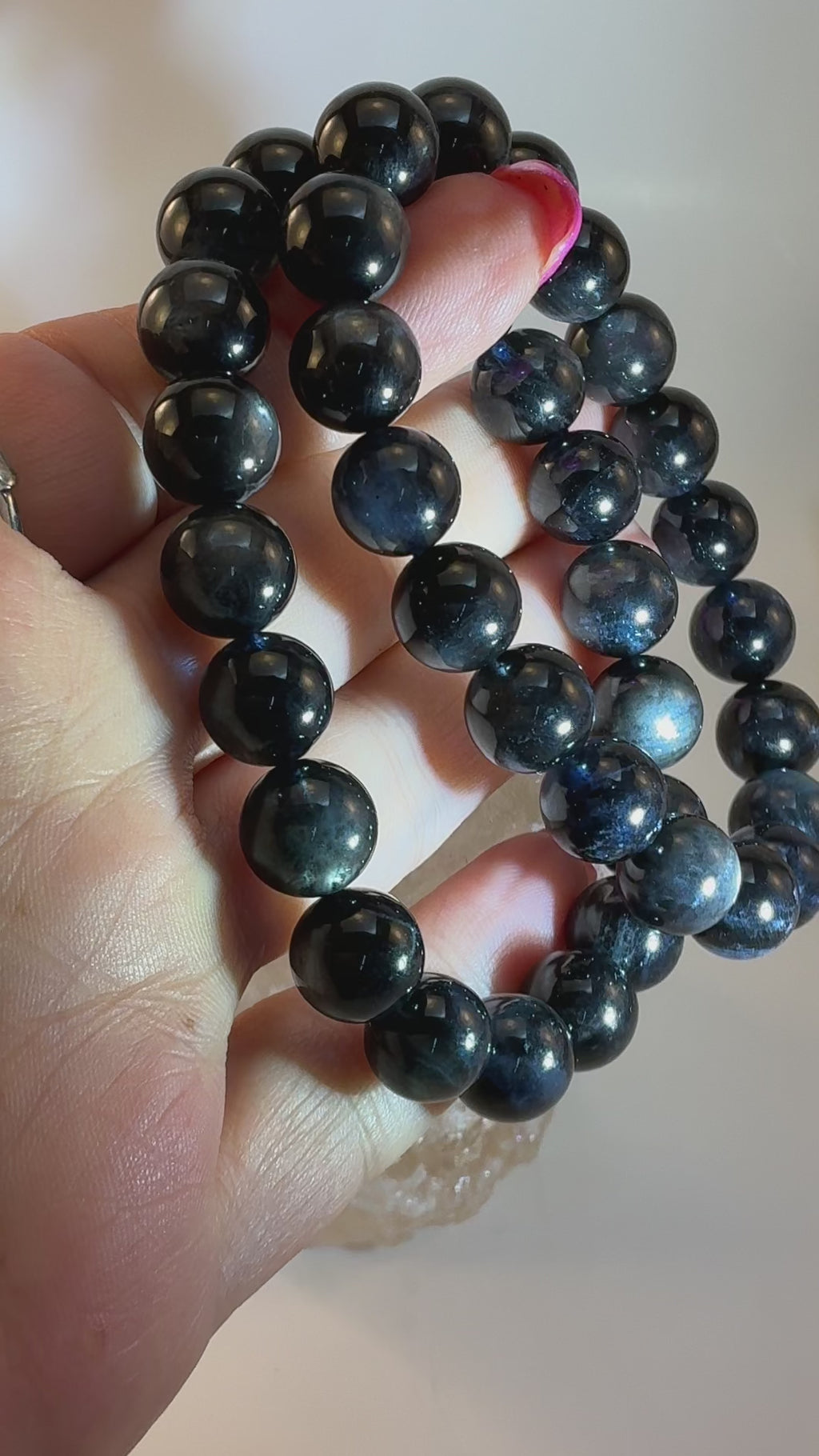 Devil Aquamarine 10mm Bracelet – Stone of Clarity & Strength – 7.5 Inch